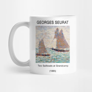 george seurat Painting, Two Sailboats Mug